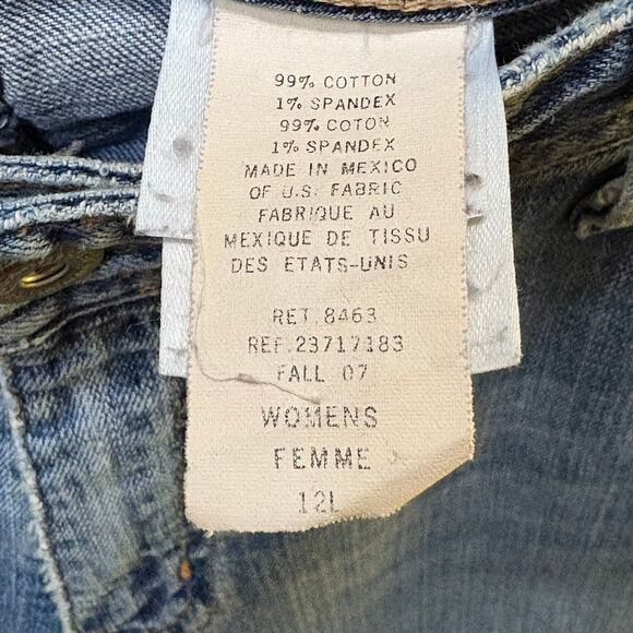 Y2K Eddie Bauer Bootleg Jeans, Vintage Wash, Mid-Rise, 33” Inseam, Size 12L - Picture 8 of 9